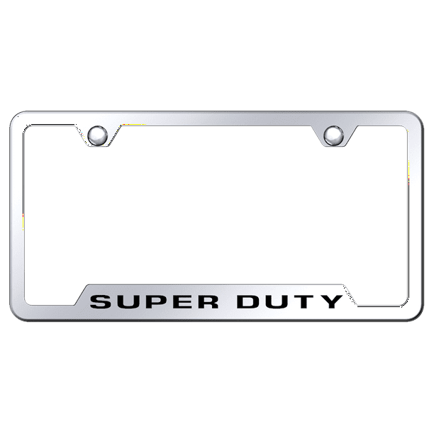 Automotive Gold Laser Etched Mirrored Superduty Cut-Out Frame 
